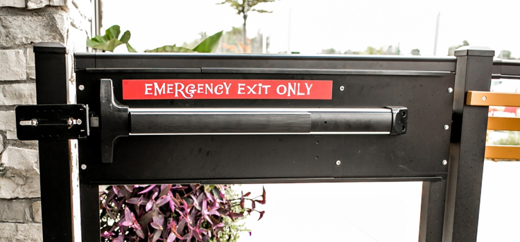 emergency push bar installation in Ripon